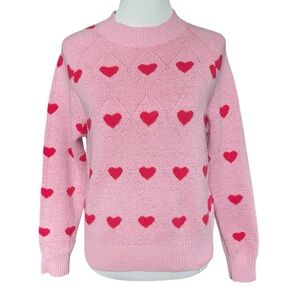 Nanette Lepore crew neck heart sweater